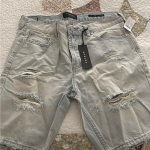 PacSun Blue Jean Shorts Distressed Denim